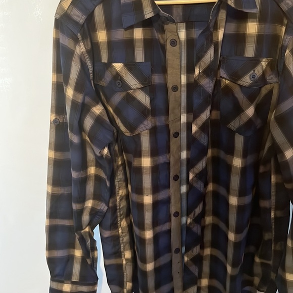 Panzer Men Casual Dress Shirt| Size 2X Color Blue/Gray - Picture 7 of 8